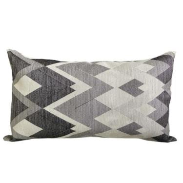 Imagem de Almofada Retangular Cartagena 30x50cm Preta/Cinza J1 - FASTLAR