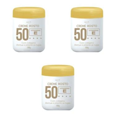 Imagem de Creme Rosto Com Colágeno Vita E Rugas 50 Anos 3 Unidades - Lucy's