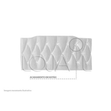 Imagem de Cabeceira Estofada Cama Box Solteiro 90 cm Nicole - Magazine L, Branca