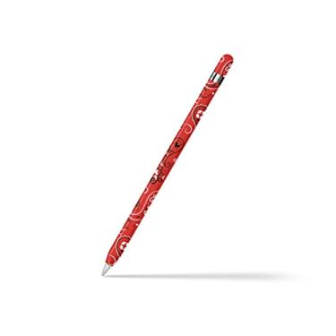 Imagem de TACKY DESIGN Capa bandana vermelha compatível com Apple Pencil Skin - Vinil 3 m, adesivo de lápis sem costura, capa para Apple Pencil (1ª Geração)