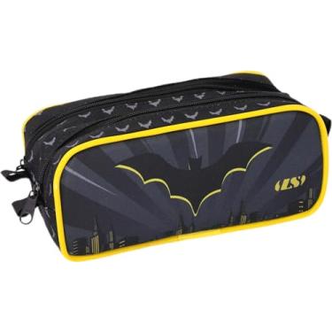 Imagem de Estojo Duplo Masculino Infantil Ls Bolsas Homem Morcego Preto E Amarelo