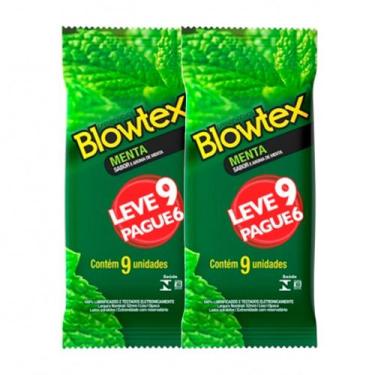 Imagem de Kit 2 Preservativo Blowtex Sabor Menta 9 Unidades