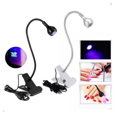 Imagem de luz led uv mini cabine lanterna clip de mesa secagem unha gel - Lanna 