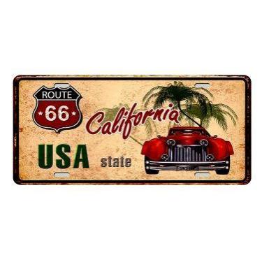 Imagem de Placa Carro Decorativa Enfeite California Route 66 Mdf Madeira - Ataca