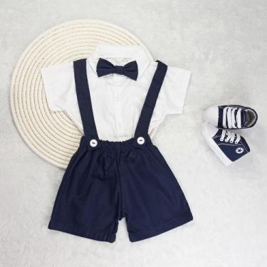 Imagem de Conjunto Infantil Menino Mauricinho Camisa Social Com Gravata Mais Sho