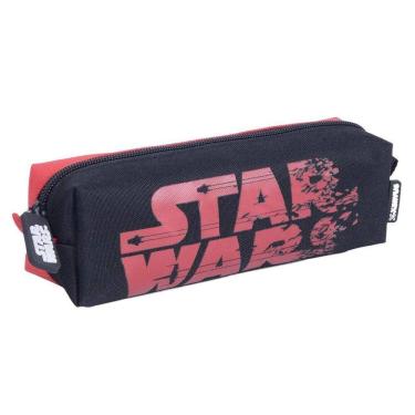 Imagem de Estojo Escolar Simples Star Wars Preto E Vermelho - Xeryus