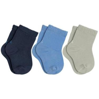 Imagem de Kit Com 3 Pares de Meias Lupo Cano Curto Baby Infantil em Algodão Kids