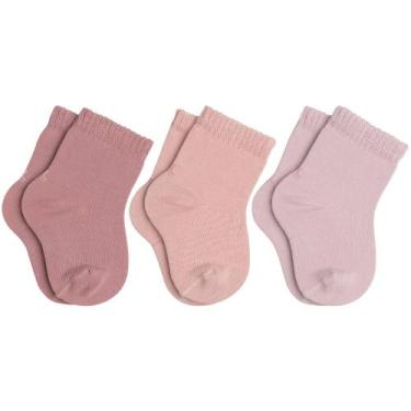 Imagem de Kit Com 3 Pares de Meias Lupo Cano Curto Baby Infantil em Algodão Kids