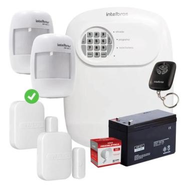 Imagem de Kit Alarme Intelbras Monitorado Aplicativo Celular 4 Sensor