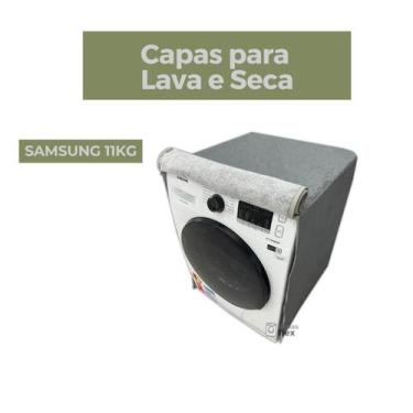 Imagem de Capa lava e seca samsung 11kg impermeável flex - Capas Flex, CINZA