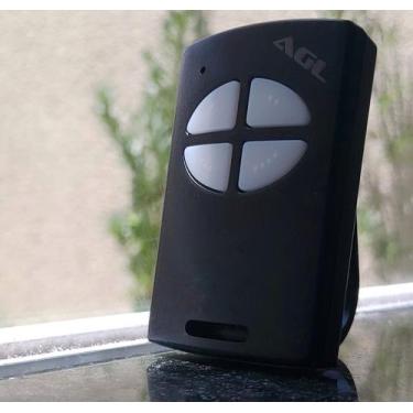 Imagem de Kit 2 Controle portão rádio transmissor AGL 433 cerca alarme, PRETO E 