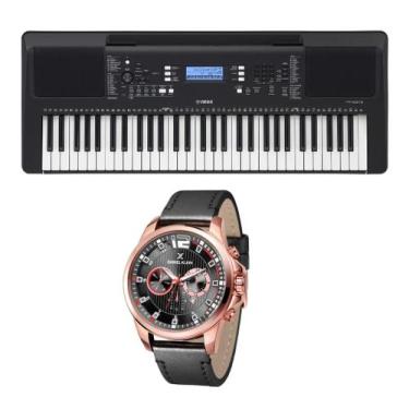Imagem de Kit Teclado Yamaha Arranjador PSR E373 e Relógio Dk11201-1