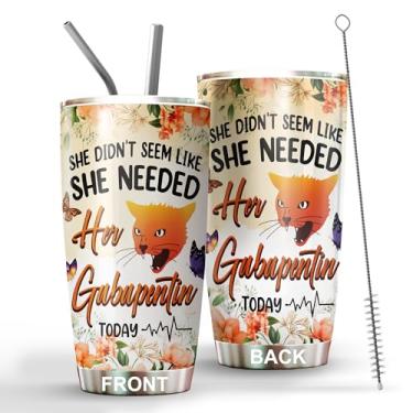 Imagem de MEDROC Copo Vet Tech de aço inoxidável de 590 ml, presente de tecnologia veterinária, ela não precisava de gabapentina, presente engraçado para veterinário assistente veterinário, veterinário,