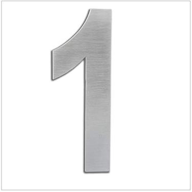 Imagem de EVI Herrajes, Número externo da casa, portão ou garagem, 16 cm, aço inoxidável AISI 304, instalação adesiva (número 1)