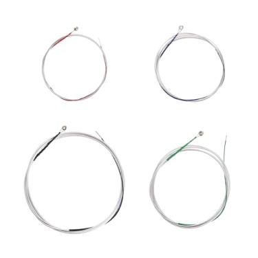 Imagem de Create idea Conjunto de cordas universais de 4 peças para corda de violoncelo (A-D-G-C) acessórios de enrolamento niquelado de núcleo de aço com cabeça esférica para violoncelo 4/4 3/4 1/2 1/4