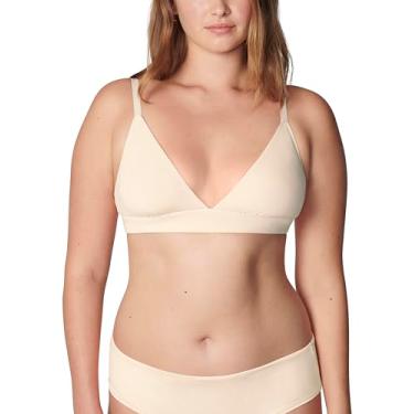 Imagem de florence by mills Sutiã feminino triângulo de algodão Softie, Cinza Whitecap, M