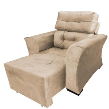 Imagem de Poltrona Amamentação Reclinável Retrátil Grécia Capuccino