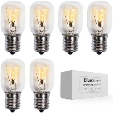 Imagem de Lâmpada de Micro-Ondas Premium 8206232A 40W E17 125V Peça de substituição da Blue Stars - Ajuste exato para micro-ondas Whirlpool e Maytag, as lâmpadas de lava - Substitui 1890433 8206232 AP4512653 - EMBALAGEM COM 6