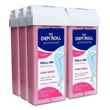 Imagem de Depilatorio Depiroll RollOn 100g Rosa  Kit Com 6 Un - Depi Roll