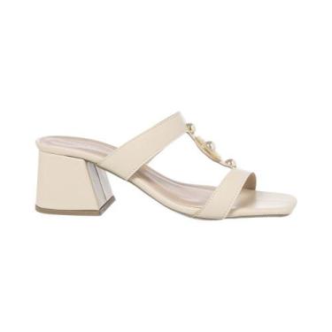 Imagem de Tamanco Feminino Salto Grosso Bloco Médio Social Casual Moda - Stessy 