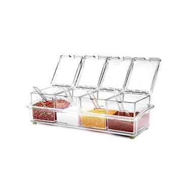 Imagem de  Porta Condimentos E Temperos Crystal Seasoning Box - Bc Bora Colega S