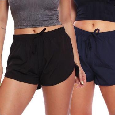 Imagem de Kit 2 Shorts Feminino Tactel Moda Praia Piscina Verão Adulto - MC Digi