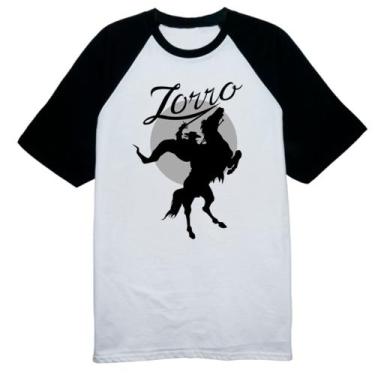 Imagem de Camiseta Raglan Zorro sob a lua - Alearts, EG