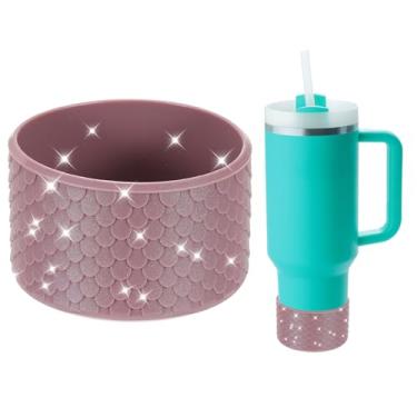 Imagem de PATIKIL Bota de silicone para garrafa de água para copo de 340 a 1,134 g, capa protetora de fundo de água antiderrapante, capa protetora para garrafa de água, caneca e acessórios de copo, roxo