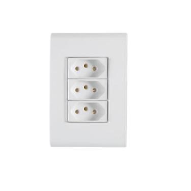 Imagem de Conjunto 3 Tomadas 2P+T 20A 4x2 Tramontina Liz