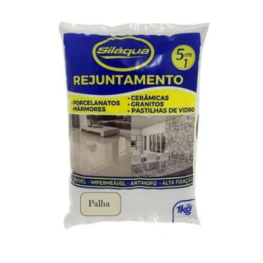 Imagem de Rejunte 1kg 5x1 Porcelanatos Cerâmica Piscina - Palha - SILAQUA