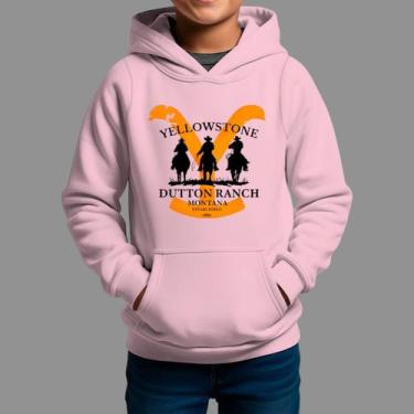 Imagem de Moletom Canguru Infantil Basico Moda Country Tecido Macio Yellow Stone