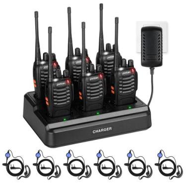 Imagem de Walkie Talkies PXTON Recarregáveis - Alcance Longo - Pacote com 6 Unid