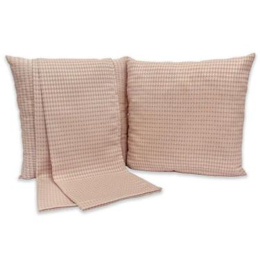 Imagem de Kit Cama Decoração Posta Super King Peseira Piquet 5 Peças - Rafaloro 