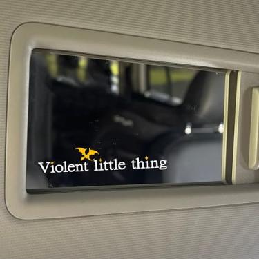 Imagem de Conjunto de 2 peças de decalque de espelho retrovisor de dragão violento Little Thing Quarta asa Bookish decalques de carro garrafa de água adesivo de janela vinil à prova d'água 10 centímetros