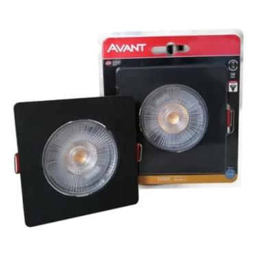 Imagem de Spot Supimpa LED, 5W, Luz amarela 3000K, Quadrado, Preto Fosco, Bivolt, Avant