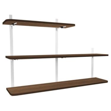 Imagem de Prateleira com 3 Níveis Decoração Sala Escritório Cardiff - Loja da Is