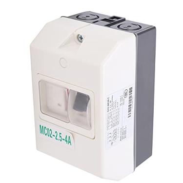 Imagem de Chave de Proteção do Motor, Protetor de Disjuntor Impermeável Elétrico MC02-2.5-4A 220V/380V, IP55 Grade à Prova D'água, Concha ABS para Motor Elétrico