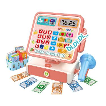Imagem de Brinquedo Caixa Registradora Com Cesto de Compras Tela Digital
