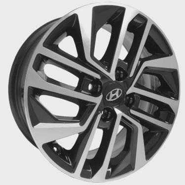 Imagem de Jogo de Rodas Hyundai HB20 2020 Aro 15 x 6,0 4x100 ET42 S20 Preto Diamantado