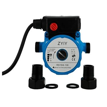 Imagem de ZYIY Bomba de pressão impulsionadora de recirculação de água quente de 115 V 3/10.2 cm Bomba circuladora hidrônica de 3 velocidades 50L/min Bomba de recirculação 6 m/19 pés Bomba de água de circulação