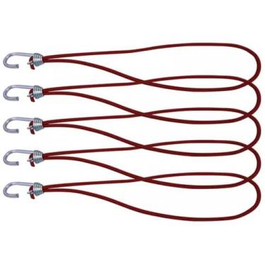 Imagem de 40 Gancho Extensor Elastico Corda Vermelho Para Lona Caminhão - TOP-AR