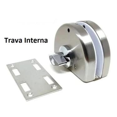Imagem de Fechadura Inox Para Vidro/Alvenaria De Pressão Correr Va 159