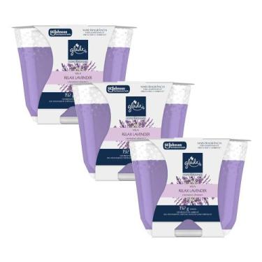 Imagem de Kit 3 Vela Perfumada Relax Lavender Glade Home Fragrance 192g cada