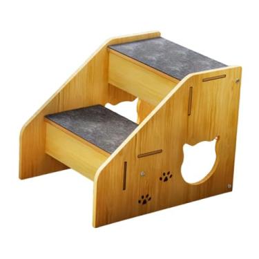 Imagem de Generic Escada de cão de estimação escada escada de cão 2 etapas suprimentos portátil slip escorrega de gato de etapas para cães mais velhos cães de cama de