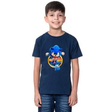 Imagem de Camiseta Moda Infantil 100% Algodão  Estampada Sonic - loja dinka, 2, 
