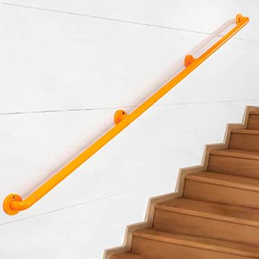 Imagem de GeRRiT Barras de apoio alongadas de aço inoxidável, corrimão de equilíbrio de segurança de nylon antiderrapante, dispositivo de assistência de deficiência para banheiras montadas na parede para