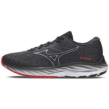 Imagem de Tênis Mizuno Wave Rider 26 Preto e Vermelho, Cor: Preto/vermelho, Tamanho: 39