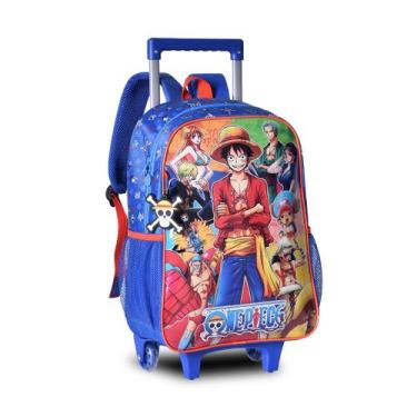 Imagem de Mochila De Rodinhas One Piece Bolsa Escolar Costas Luffy 16L - Clio St