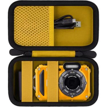 Imagem de Baval Capa rígida para KODAK PIXPRO WPZ2 resistente à prova d'água, compatível com câmera de zoom óptico KODAK 16MP 4X, capa amarela