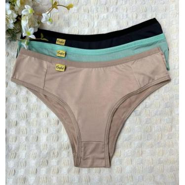 Imagem de Kit 5 Calcinha Microfibra Premium Confortável Feminina - LF LINGERIE, 